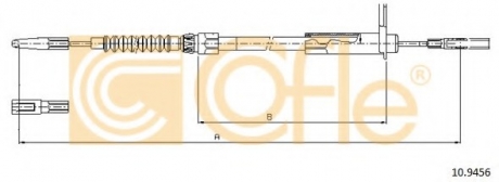 Трос, стояночная тормозная система COFLE 109456