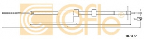 Трос, стояночная тормозная система COFLE 109472 (фото 1)