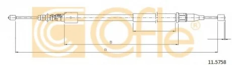 Трос, стояночная тормозная система COFLE 115758