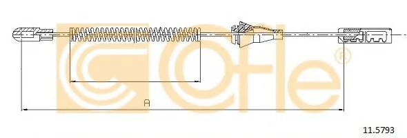 Трос, стояночная тормозная система COFLE 115793 (фото 1)