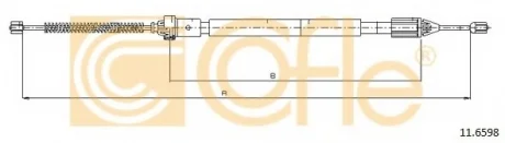 Трос, стояночная тормозная система COFLE 116598