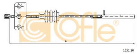 Трос, стояночная тормозная система COFLE 165110 (фото 1)