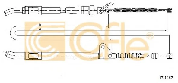Трос, стояночная тормозная система COFLE 171467 (фото 1)