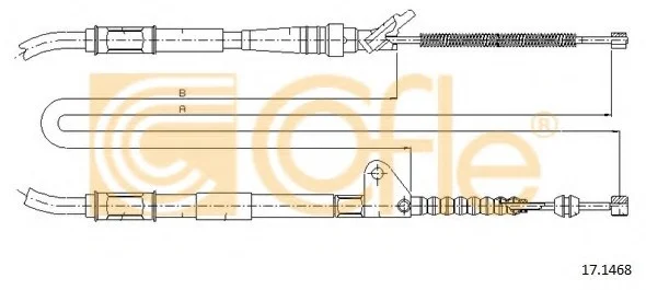 Трос, стояночная тормозная система COFLE 171468 (фото 1)