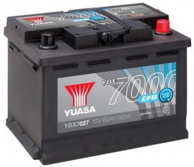 Стартерная аккумуляторная батарея YUASA YBX7027 (фото 1)