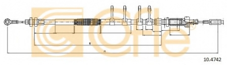 Трос, стояночная тормозная система COFLE 104742 (фото 1)