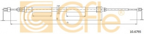 Трос, стояночная тормозная система COFLE 106795 (фото 1)