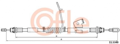 Трос, стояночная тормозная система COFLE 115349