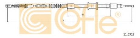 Трос, стояночная тормозная система COFLE 115923
