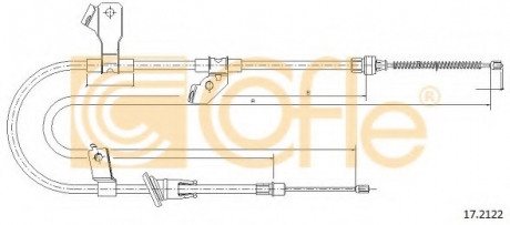 Трос, стояночная тормозная система COFLE 172122 (фото 1)