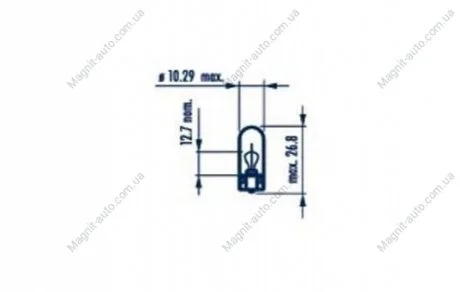 Автолампа Narva W2,2W W2,1x9,5d 2,2 W прозрачная NARVA 17059