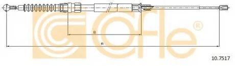 Трос, стояночная тормозная система COFLE 107517