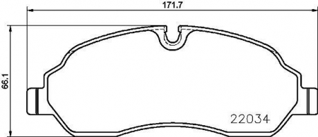 Комплект тормозных колодок P 24 171 BREMBO P24171