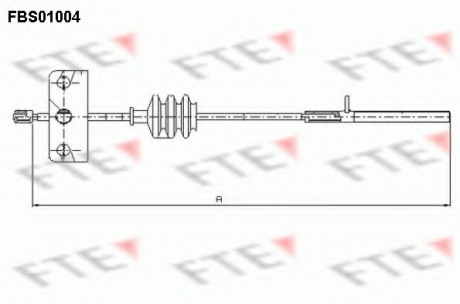 Трос, стояночная тормозная система FTE FBS01004 (фото 1)