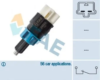 Вимикач світла гальма FIAT FULLBACK HONDA ACCORD IX, ACCORD VII, ACCORD VIII, CIVIC VII, CIVIC VIII, CR-V II, CR-V III, FR-V, JAZZ II, JAZZ III, STREAM MITSUBISHI GALANT VIII, GRANDIS 09.96- FAE 24603