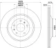 Гальмівний диск зад. A8/Phaeton/Coninental 02- 3.0-6.0 (Нз PRO) HELLA 8DD355129801 (фото 4)