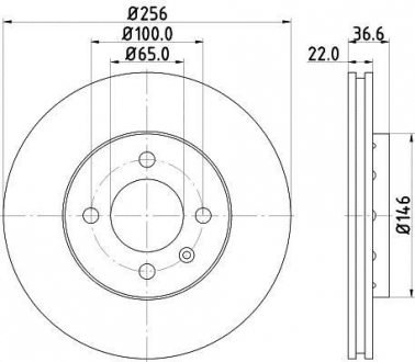 Tarcza hamulcowa 55394PRO_HC HELLA 8DD355129441