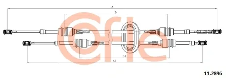 Трос, ступенчатая коробка передач COFLE 112896