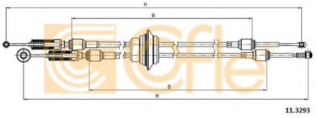 Трос, ступенчатая коробка передач COFLE 113293 (фото 1)
