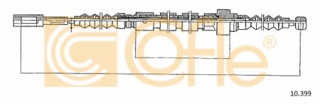 Трос, стояночная тормозная система COFLE 10399 (фото 1)