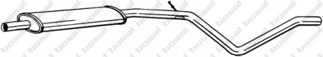 Глушитель средняя часть RENAULT LOGAN (06-) (286-113) BOSAL 286113