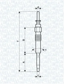 Свеча накаливания MAGNETI MARELLI 062900039304