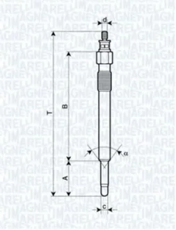 Свеча накаливания MAGNETI MARELLI 062900020304