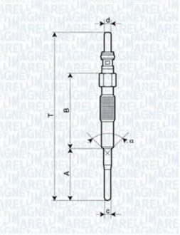 Свеча накаливания MAGNETI MARELLI 062900079304 (фото 1)