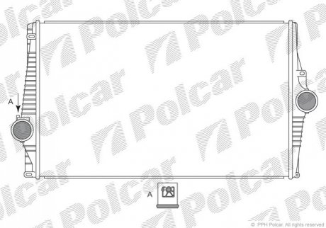 Радиаторы воздуха (Интеркулеры) Polcar 9090J81 (фото 1)