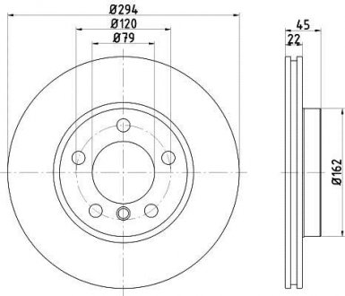 Tarcza hamulcowa 55778PROHC HELLA 8DD355122931