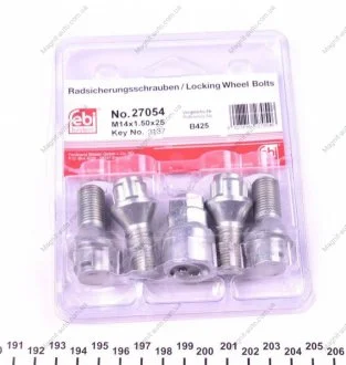 Комплект колісних болтів із замком FEBI BILSTEIN 27054