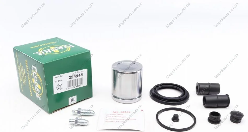 Ремкомплект супорту переднього Skoda Fabia/Octavia/Rapid/VW Golf VI/Jetta IV/Caddy III (d=54mm)(Ate)(+поршень) Frenkit FRENKIT 254946 (фото 1)