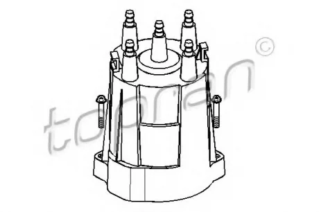 Крышка распределителя воспламенения OPEL ASCONA C, ASTRA F, CORSA A, CORSA A TR, KADETT E, KADETT E COMBO, VECTRA A 1.2/1.3/1.6 09.81-09.98 TOPRAN / HANS PRIES 202000