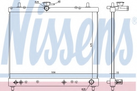 Радиатор, охлаждение двигателя NISSENS 617402