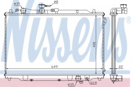 Радиатор, охлаждение двигателя NISSENS 62405A (фото 1)