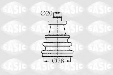 Комплект пылника, приводной вал SASIC 2933743