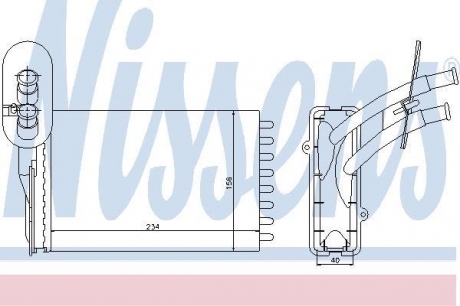 Теплообменник, отопление салона NISSENS 73961