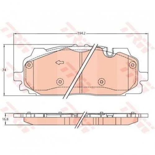 Тормозные колодки дисковые AUDI Q7 "F "15>> TRW GDB2158 (фото 1)