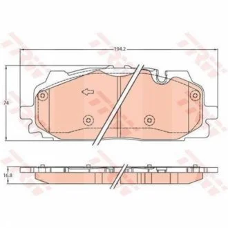 Гальмівні колодки дискові AUDI Q7 "F "15>> TRW GDB2158