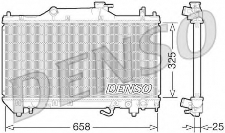Радиатор, охлаждение двигателя DENSO DRM50067 (фото 1)