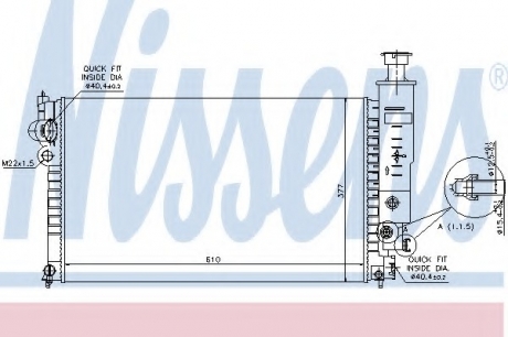 Радиатор, охлаждение двигателя NISSENS 63528 (фото 1)