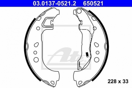 Барабанные тормозные колодки ATE 03013705212