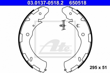 Барабанные тормозные колодки ATE 03013705182