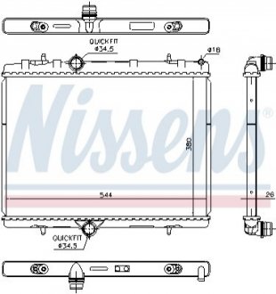 Основной радиатор (двигателя) NISSENS 636029