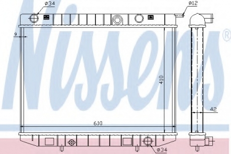 Радиатор, охлаждение двигателя NISSENS 63299