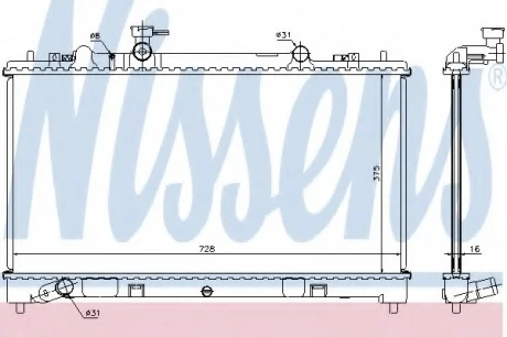 Радіатор охолодження NISSENS 68509
