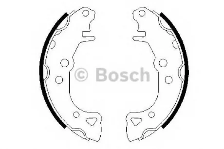 Колодки тормозные барабанные, комплект BOSCH 0986487252