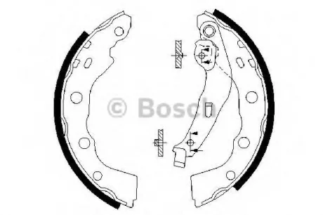 Колодки тормозные, барабанные BOSCH 0986487577