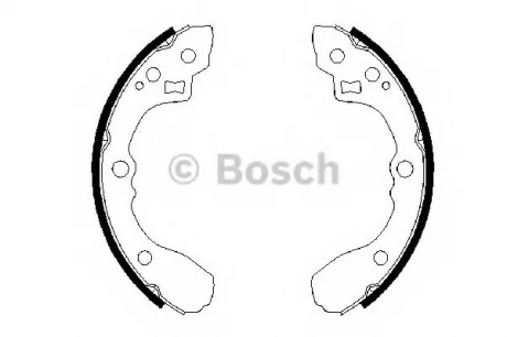 Колодки тормозные барабанные BOSCH 0986487687
