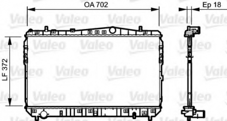 Радиатор, охлаждение двигателя Valeo 735159